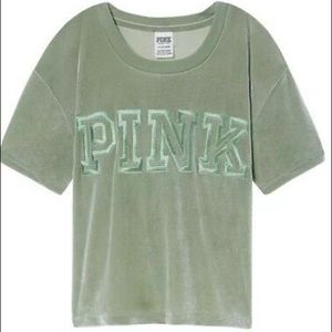 PINK! Velvet Green Shirt